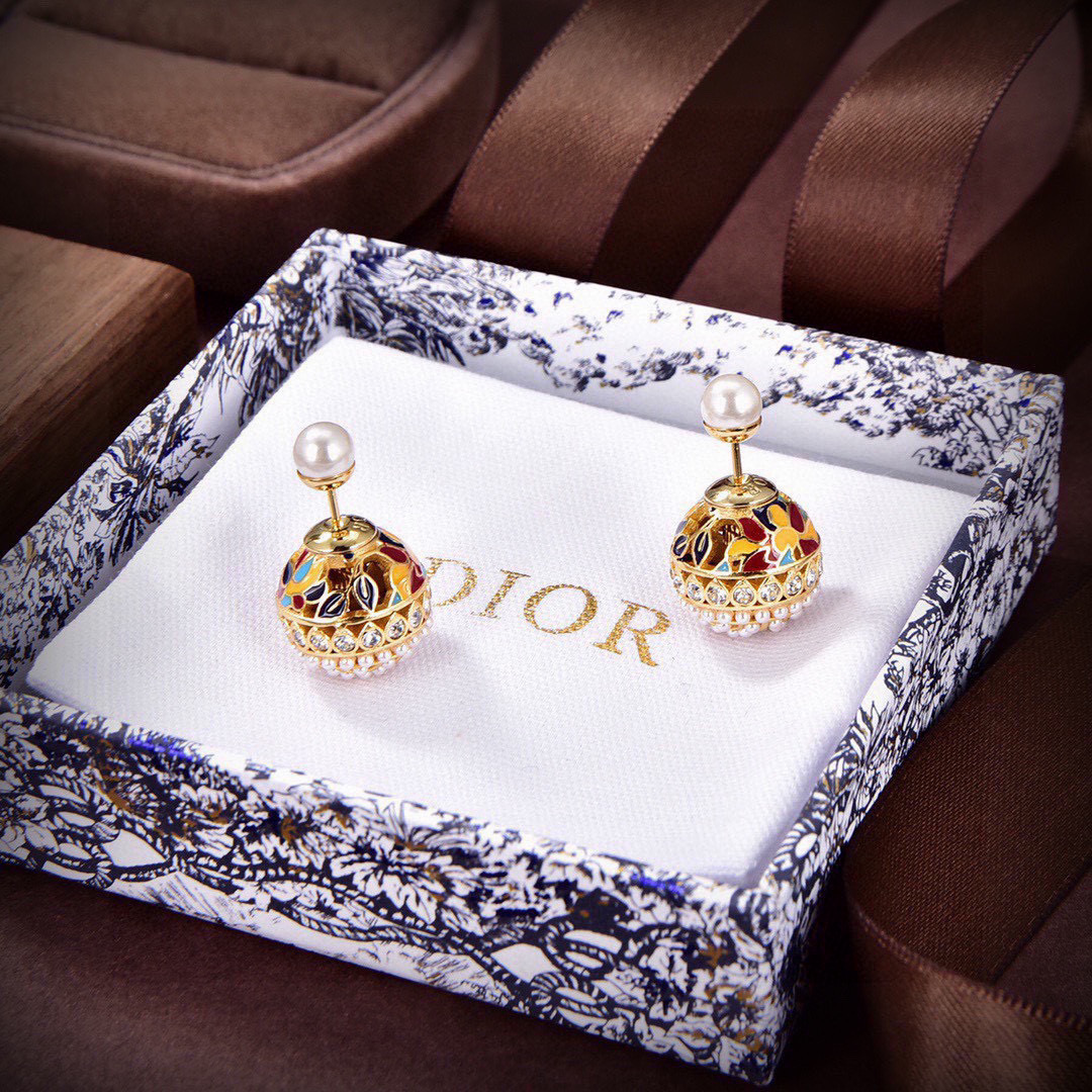 [TOP] Christian Dior Earrings -Gold