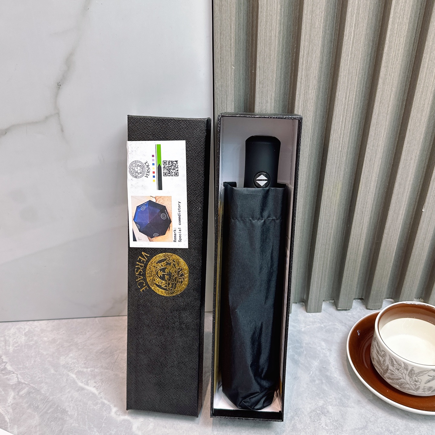 [TOP] VERSACE Umbrella - Black