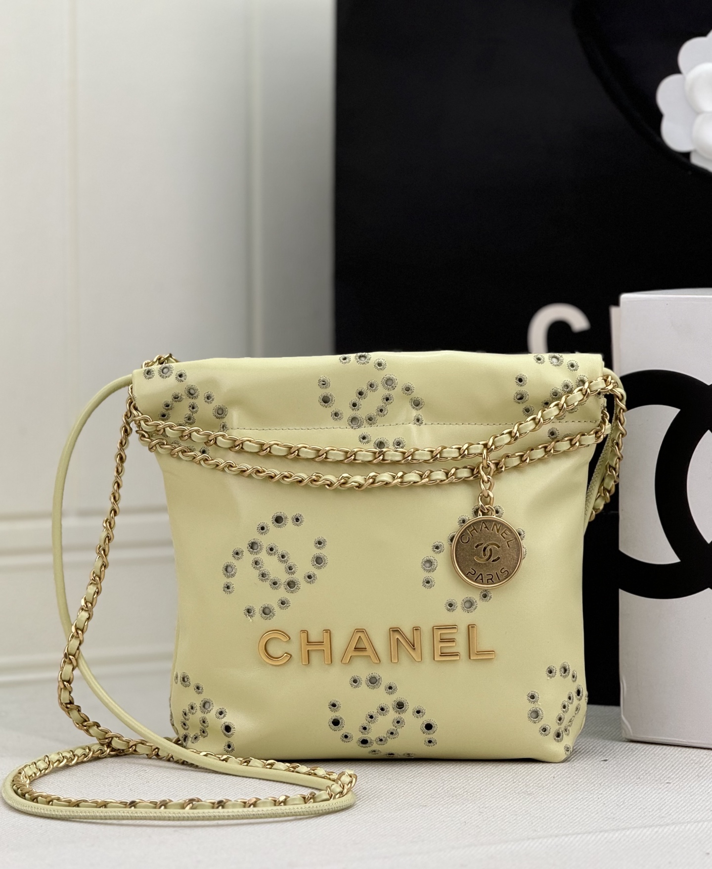 [TOP] CHANEL mini22 Gold Chain Small Bag 19*20*6 cm - 4 Colour