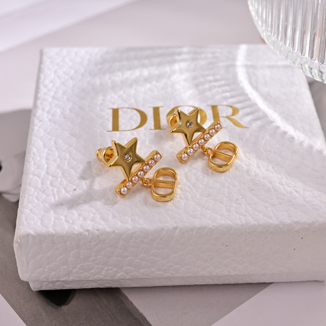 [TOP] Christian Dior Earrings -Gold