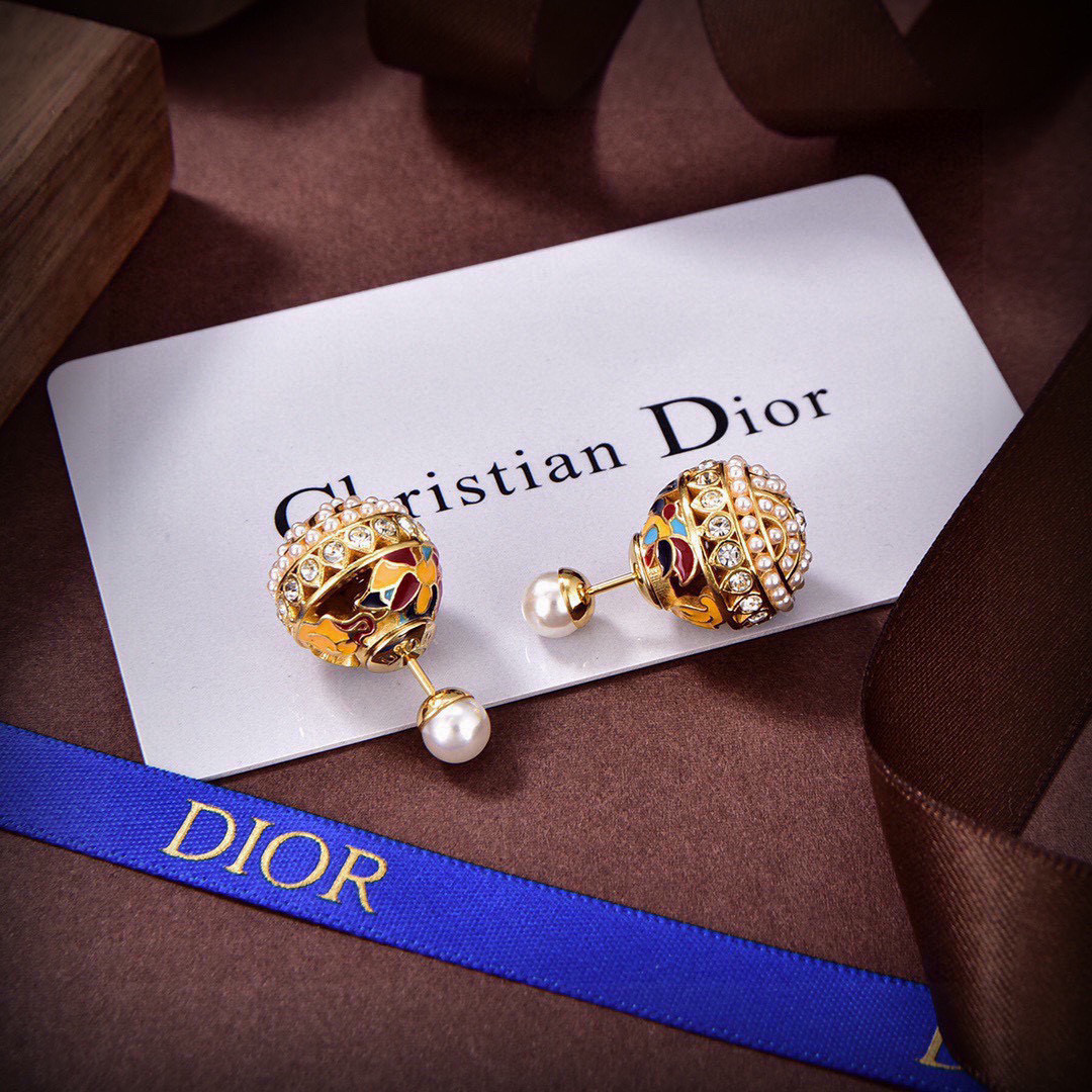 [TOP] Christian Dior Earrings -Gold