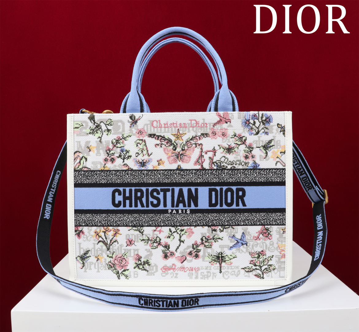 [TOP] Christian Dior  Book Tote Bag - 2 Sizes - Blue