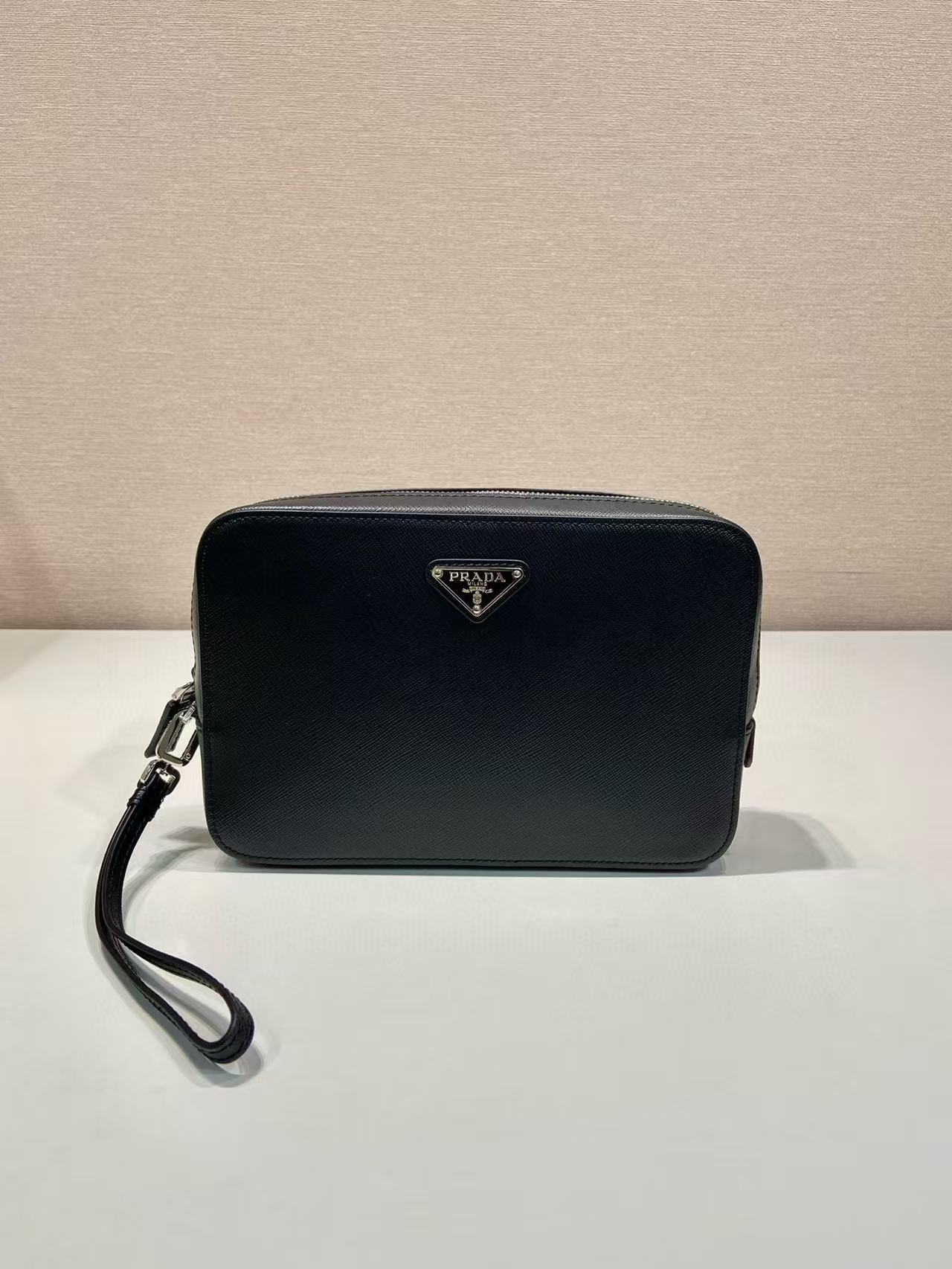 [TOP] PRADA Leather Handbag  23×15 cm - Black
