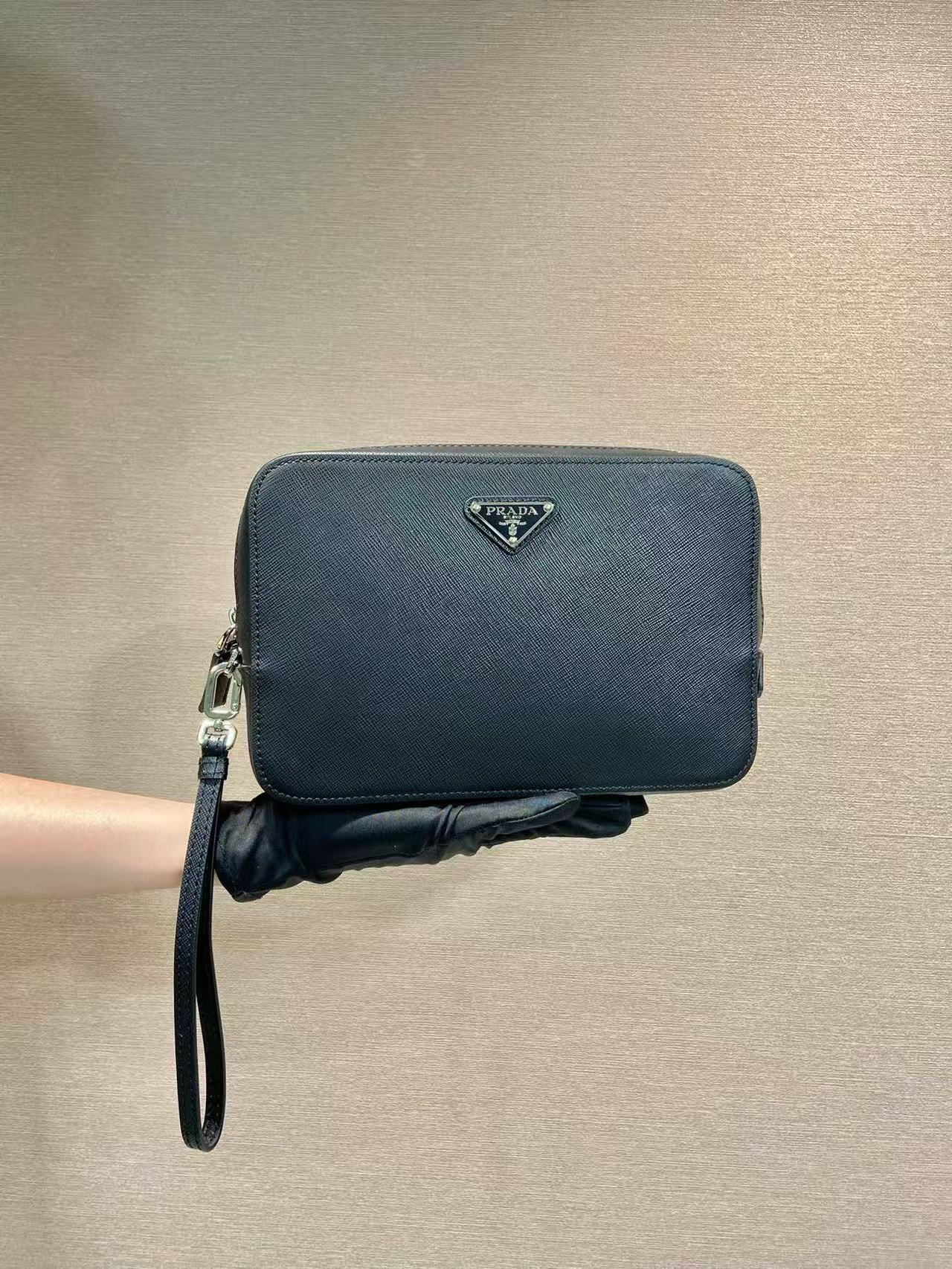 [TOP] PRADA Leather Handbag  23×15 cm - Black