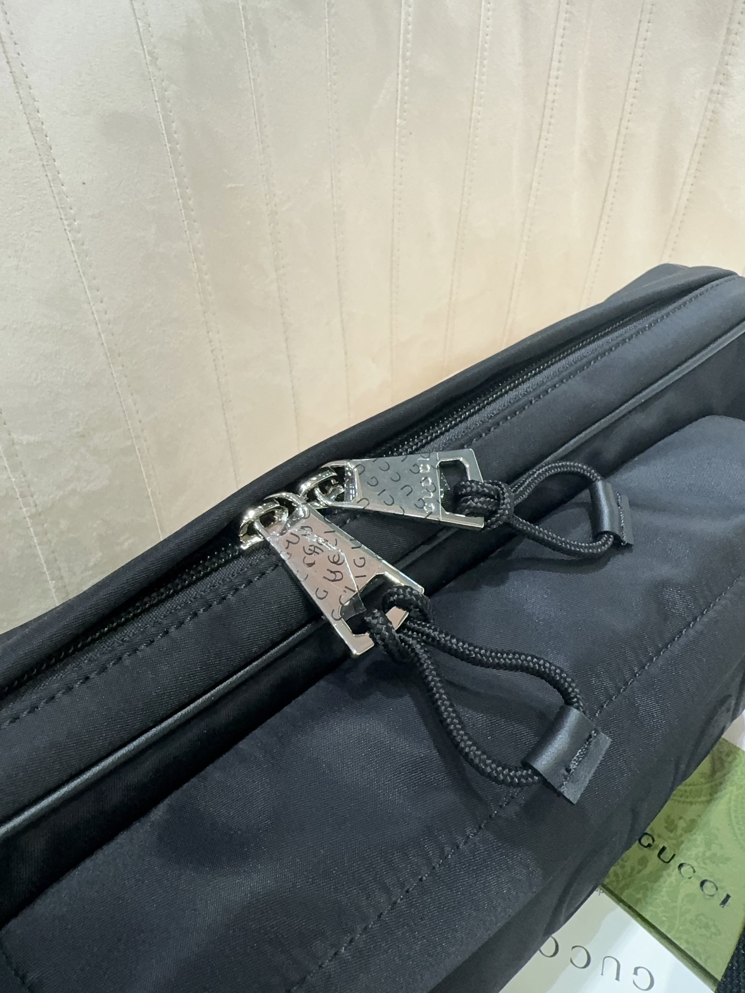 [TOP] GUCCI GG Canvas Crossbody Bag 34*15*10cm - Black