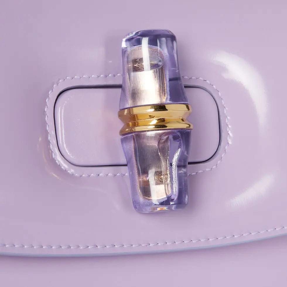 [TOP] GUCCI G*G Bamboo Diva Handbag 26.6*13*8cm - Purple