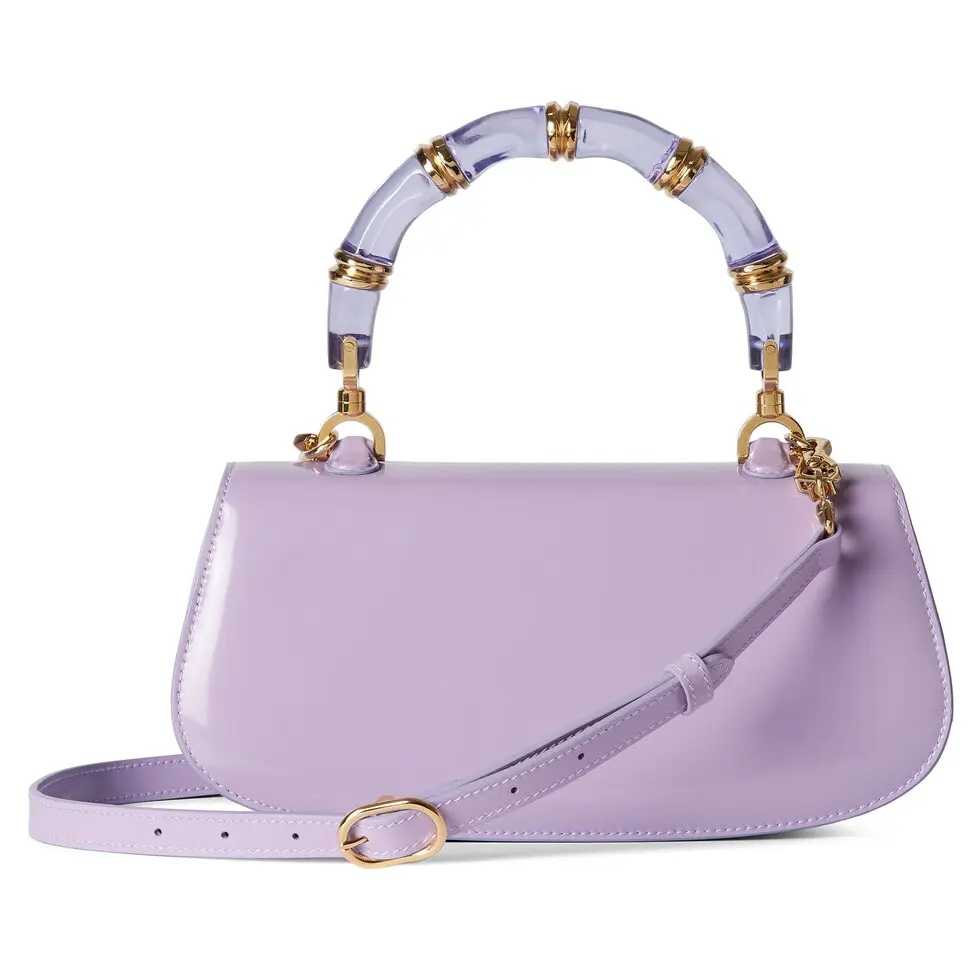[TOP] GUCCI G*G Bamboo Diva Handbag 26.6*13*8cm - Purple