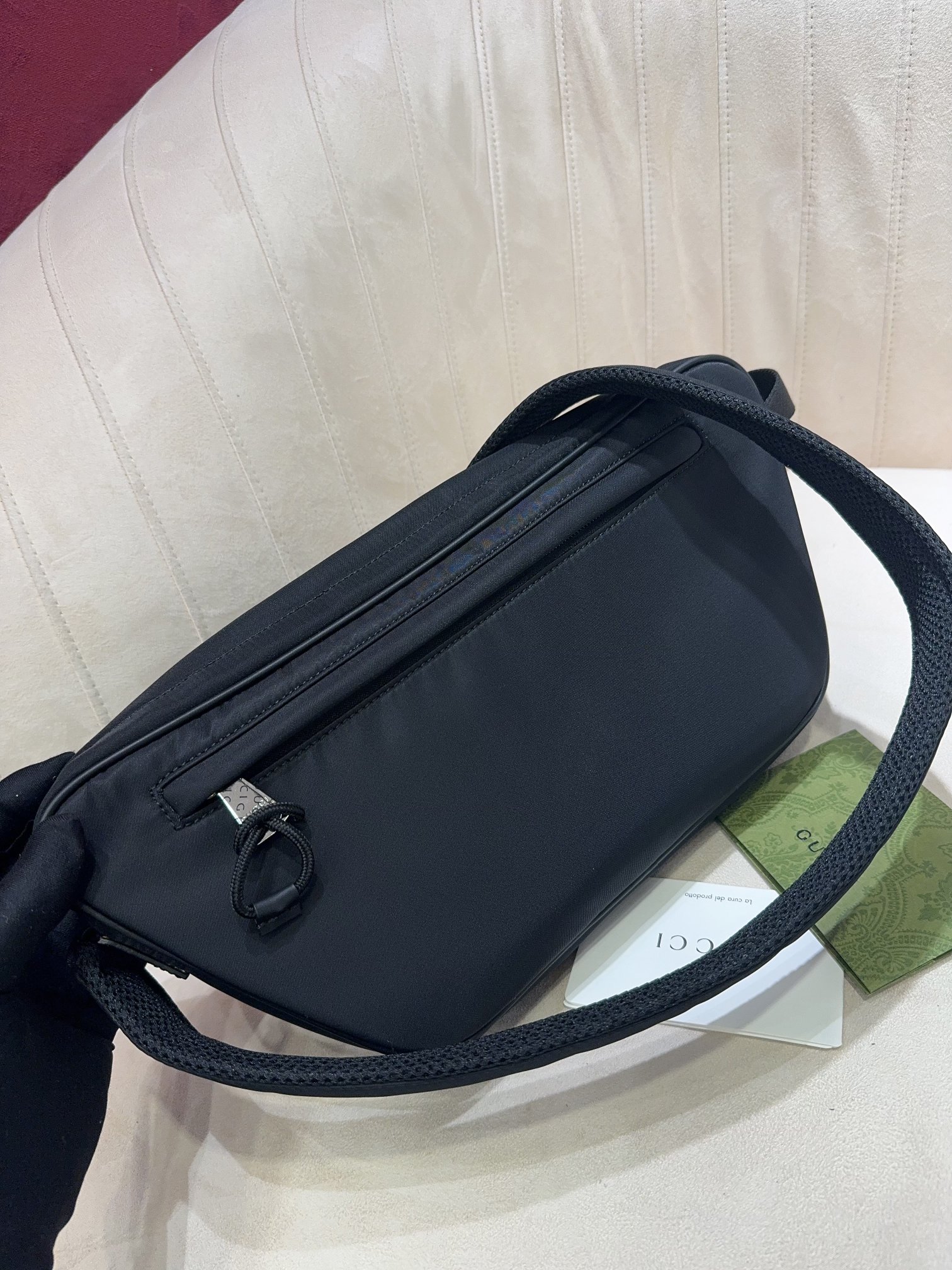 [TOP] GUCCI GG Canvas Crossbody Bag 34*15*10cm - Black