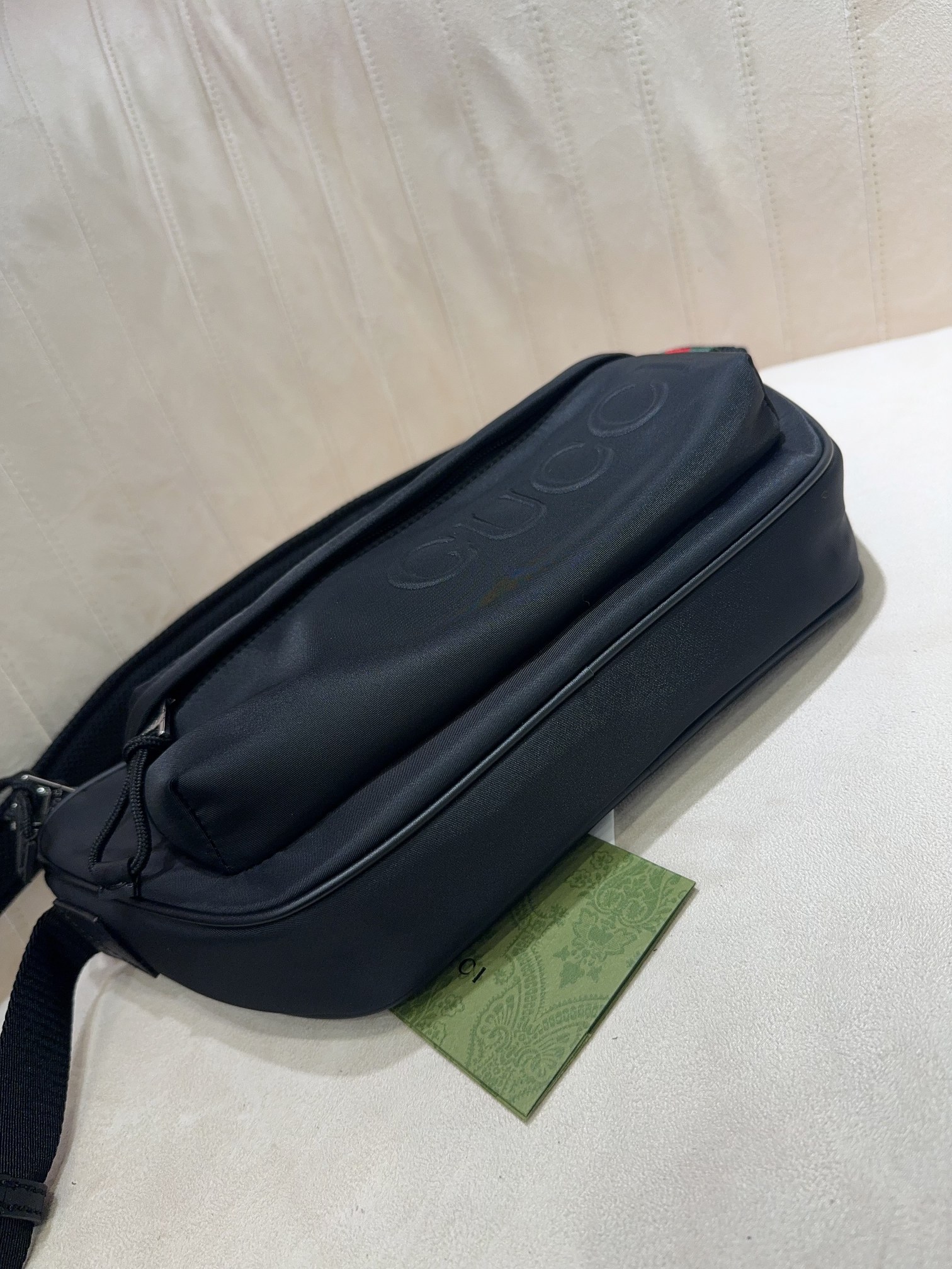 [TOP] GUCCI GG Canvas Crossbody Bag 34*15*10cm - Black