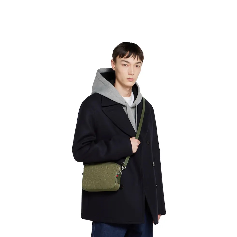 [TOP] GUCCI GG Shoulder Bag 23.5*15*5cm - Green