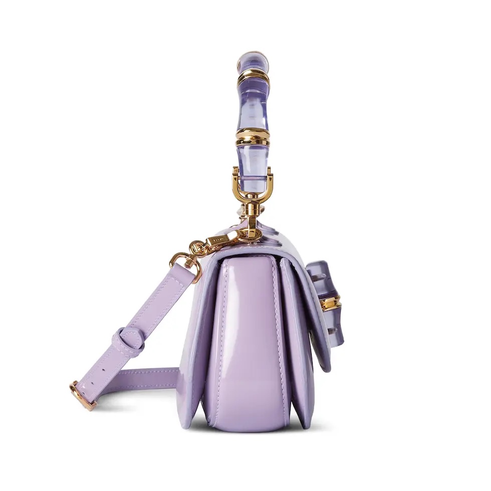 [TOP] GUCCI G*G Bamboo Diva Handbag 26.6*13*8cm - Purple