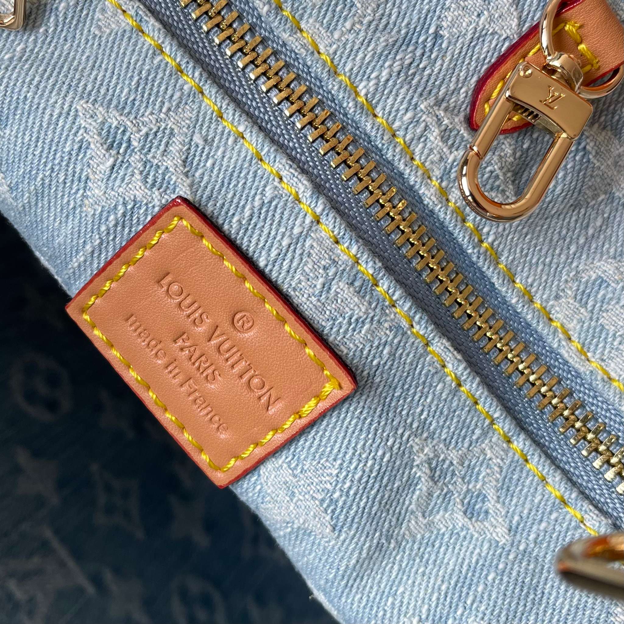 [TOP] Louis Vuitton LV On The Go Bag 18x15x8.5cm/28x23x10.5cm/35x27x14cm - Denim Blue