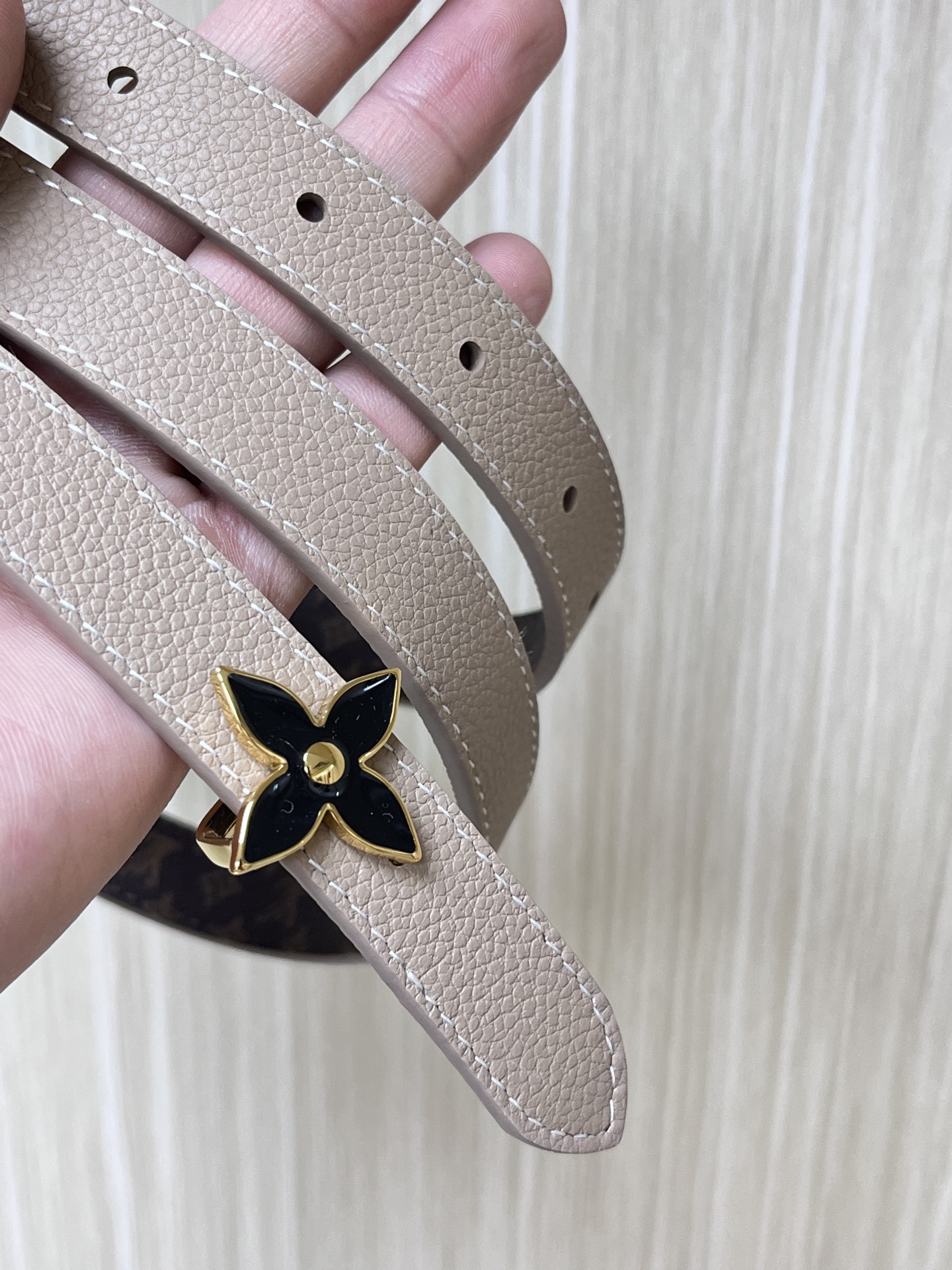 [TOP] Louis Vuitton LV x TM Mini Flowergram Belt 2.0cm - Gray