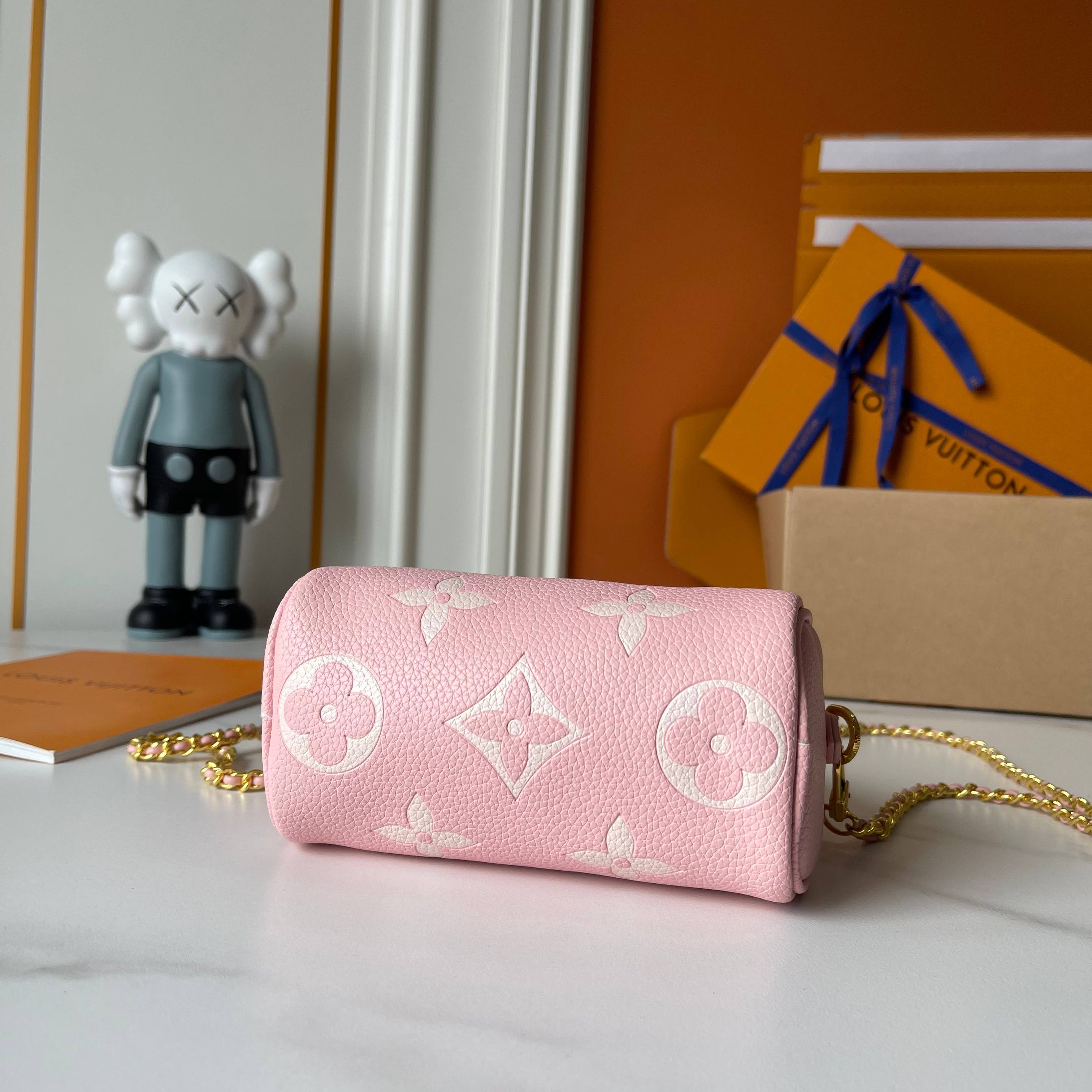 [TOP] Louis Vuitton LV Nano Speedy Monogram Bag 16x11x9cm - Pink