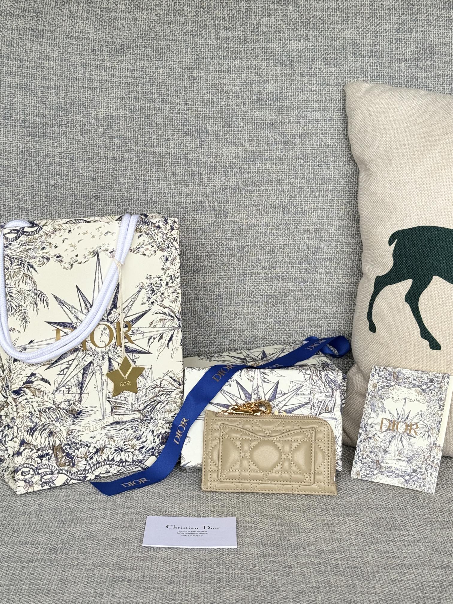 [TOP] Christian Dior Card Holder Sheepskin 13.5*8.5*1.5 cm - 9 Colour