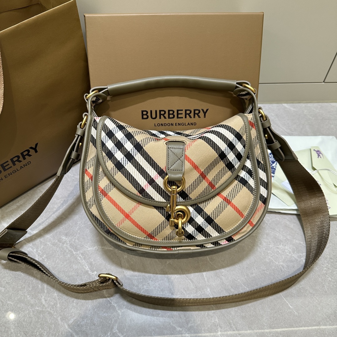 [TOP] BURBERRY Messenger Bag 27.5x11x19cm - Beige