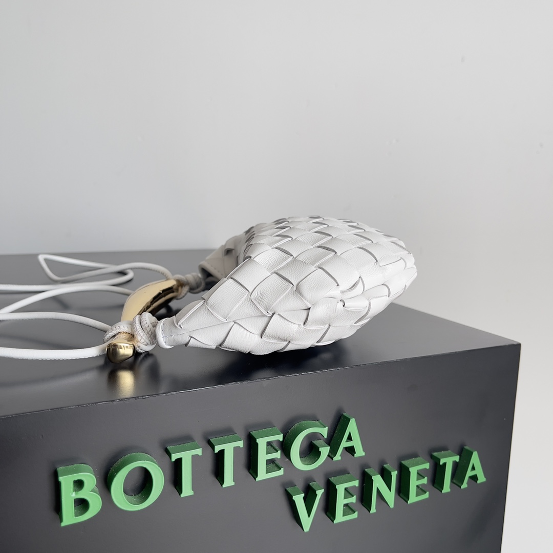 [TOP] Bottega Veneta BV Sardine Bag Mini 20x12x2.5cm - White