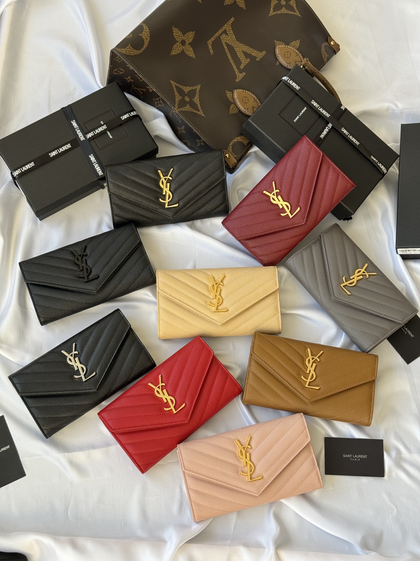 [TOP] Yves Saint Laurent YSL Flip Wallet 19*11*3cm - 9 Colors