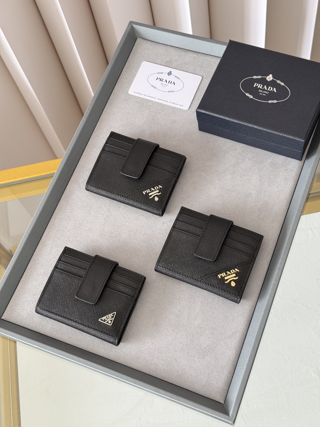 [TOP] PRADA Men's Card Holdert 10x8cm - 3 Colors