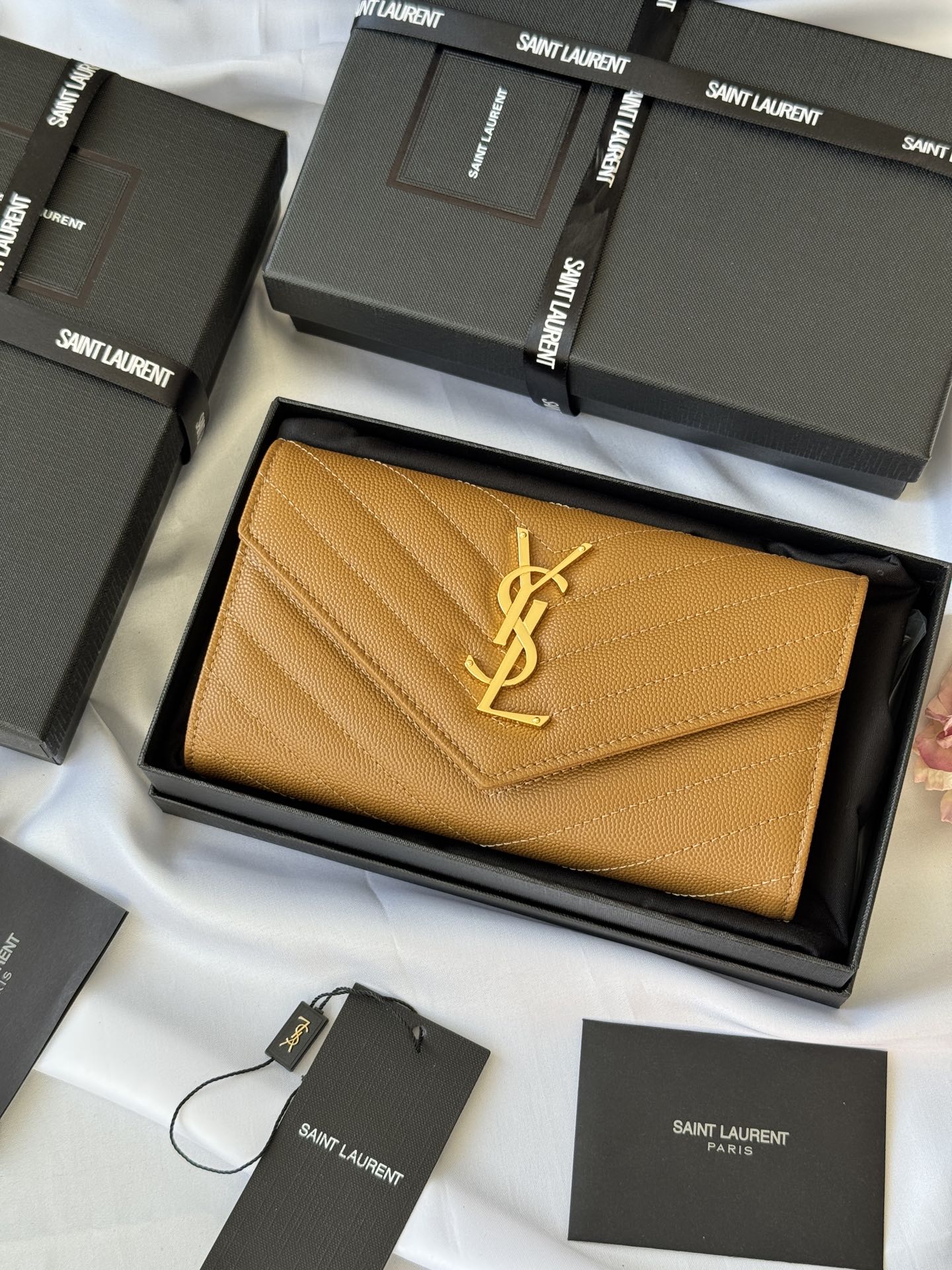 [TOP] Yves Saint Laurent YSL Flip Wallet 19*11*3cm - 9 Colors