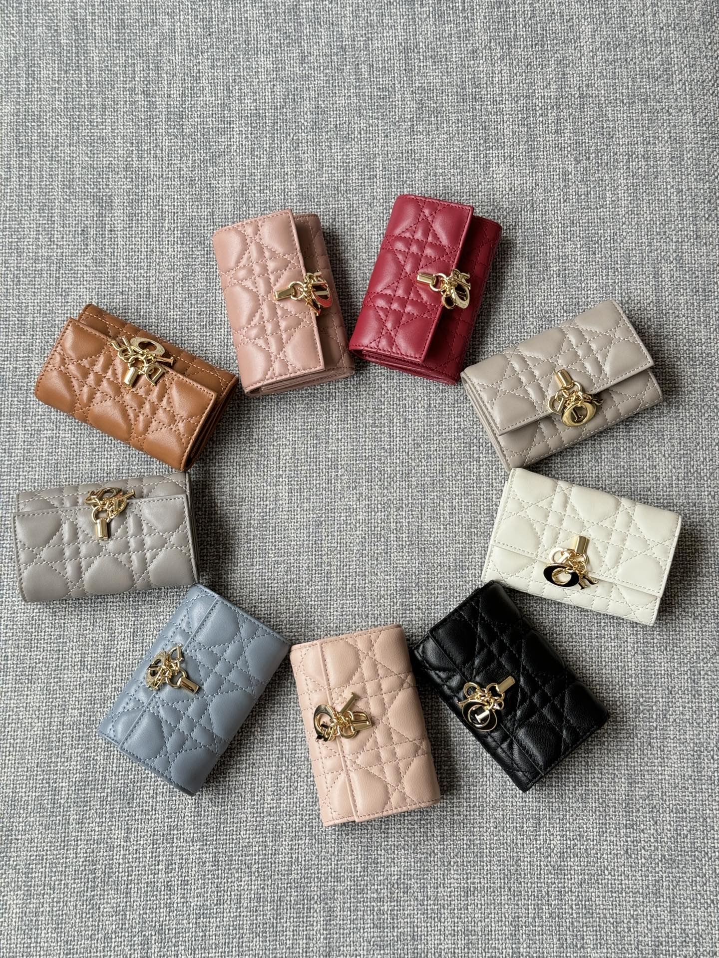 [TOP] Christian Dior Glycine Wallet 11x7.5x2.5cm - 9 Colors