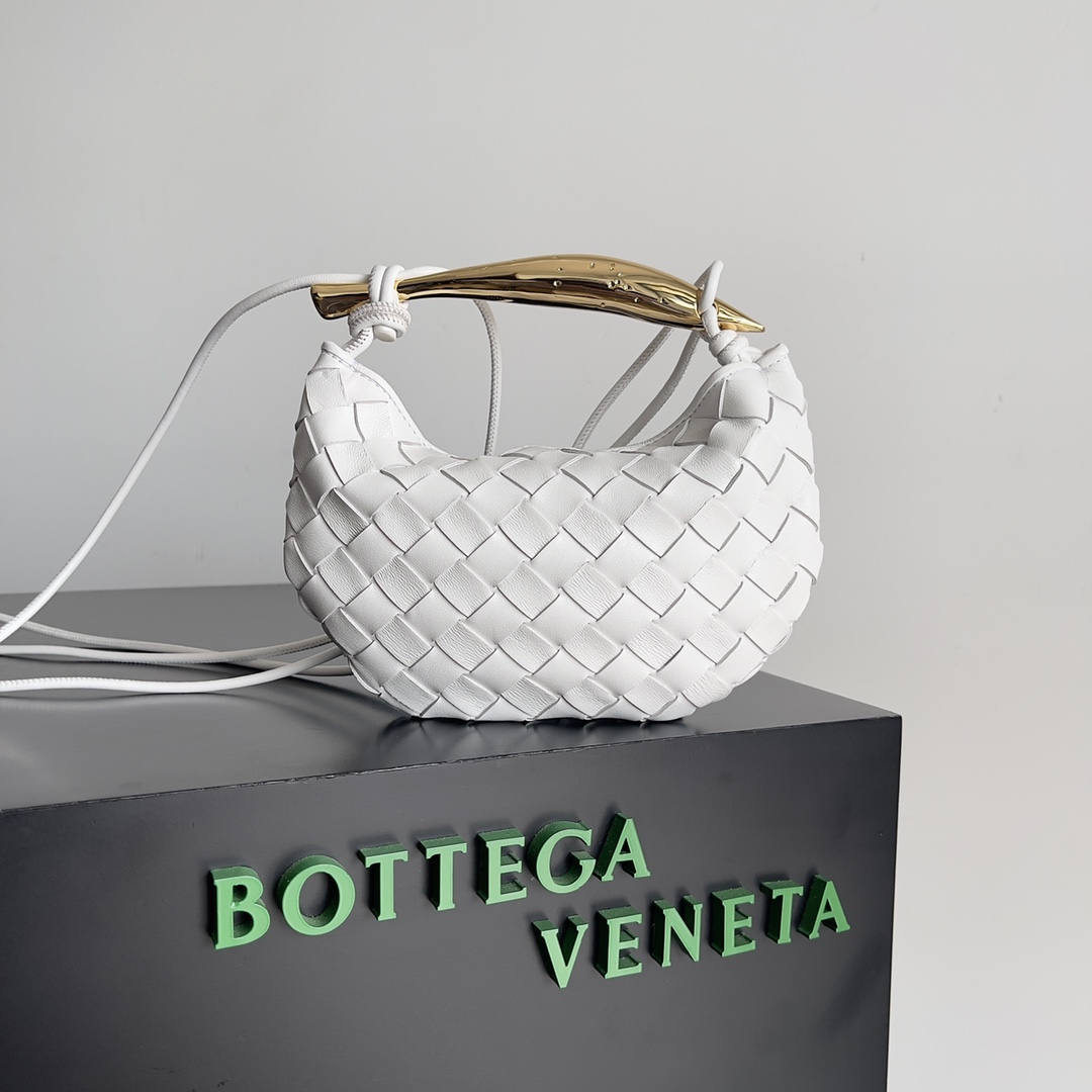 [TOP] Bottega Veneta BV Sardine Bag Mini 20x12x2.5cm - White