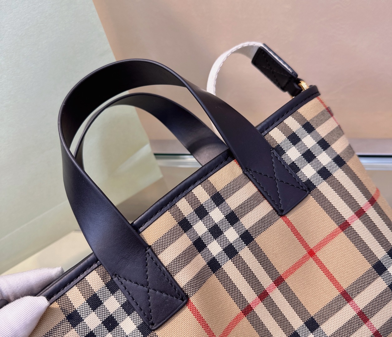 [TOP] BURBERRY Tote Bag 27x16.5x9.5cm - Beige