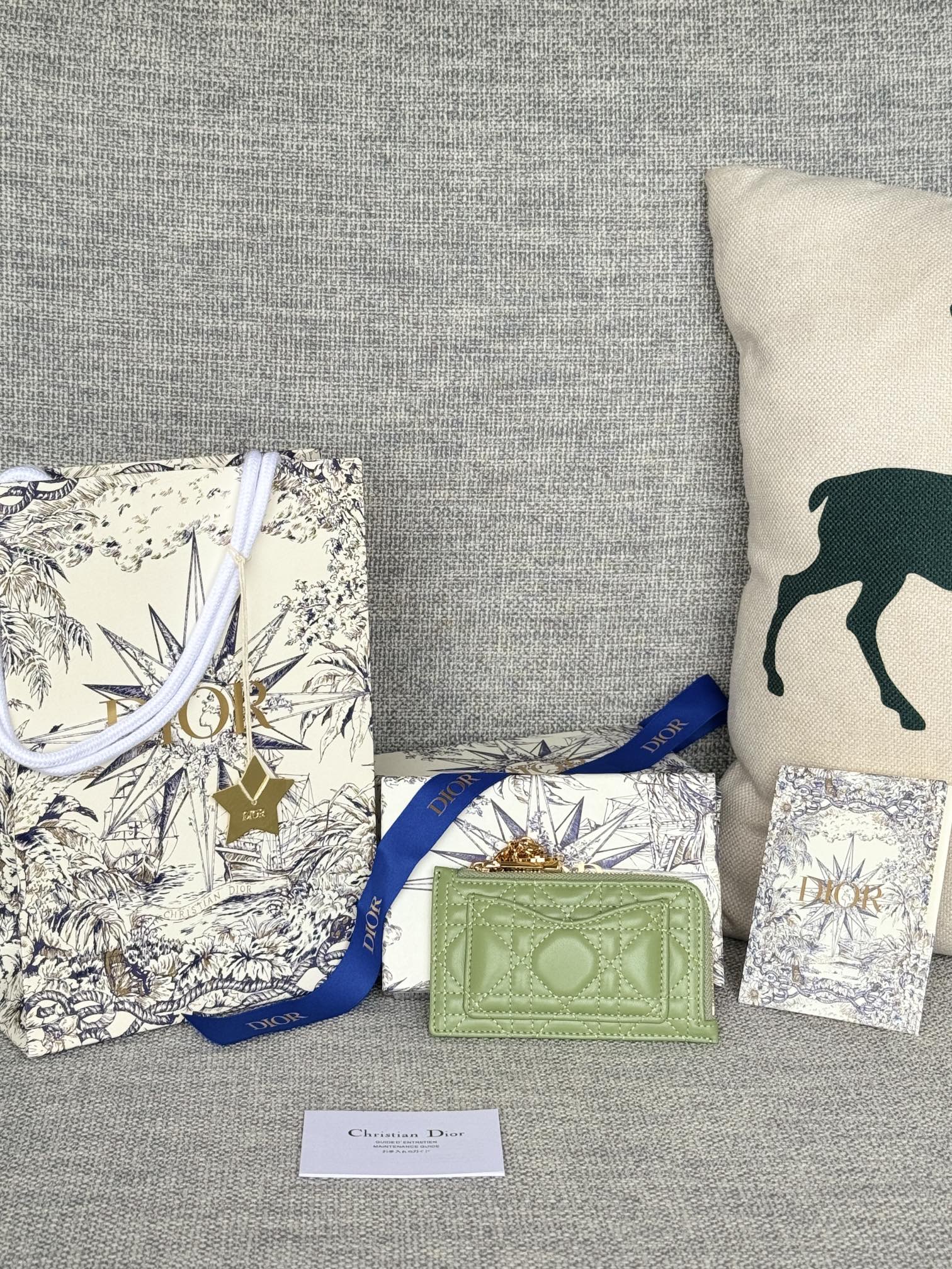 [TOP] Christian Dior Card Holder Sheepskin 13.5*8.5*1.5 cm - 9 Colour