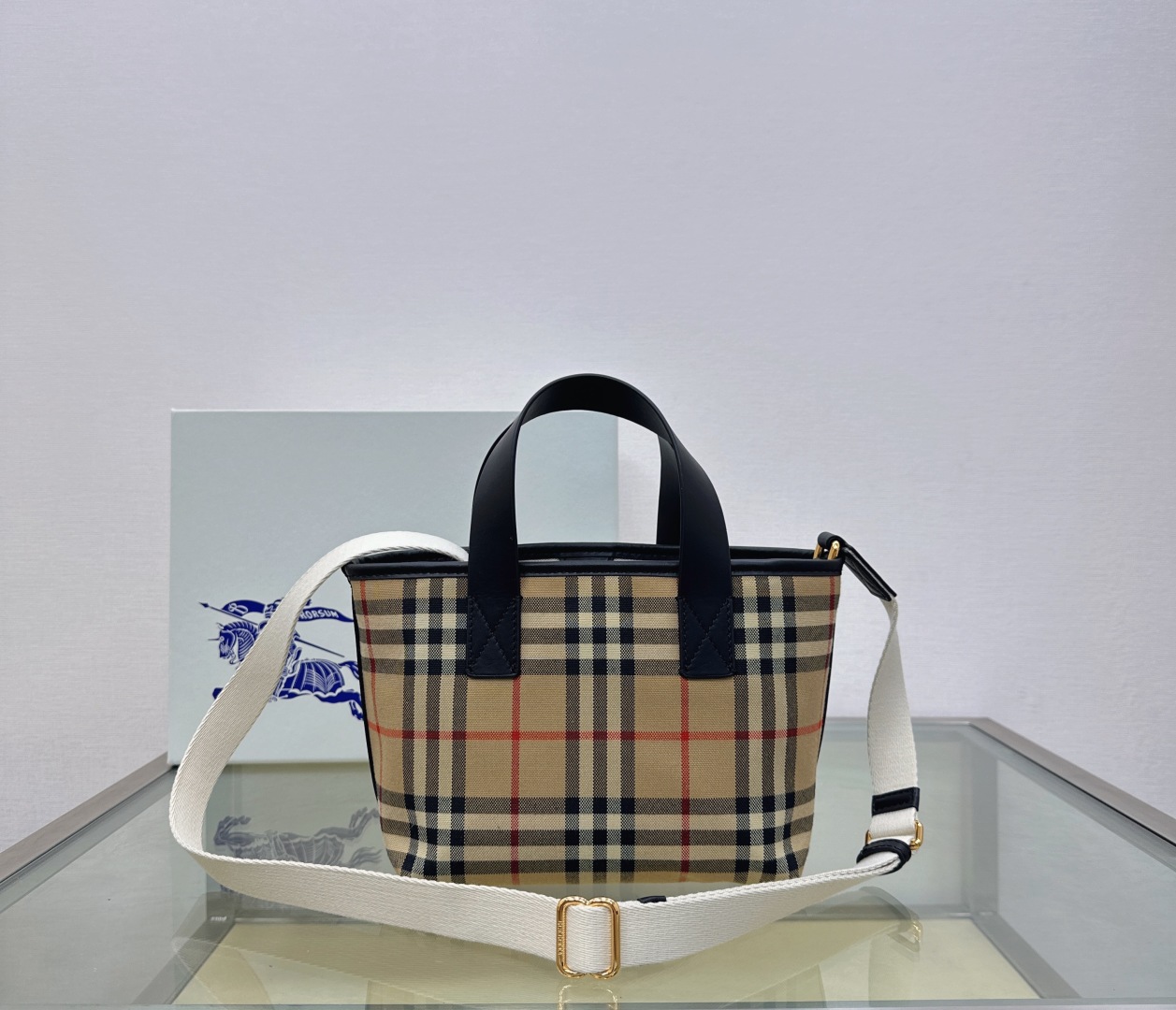 [TOP] BURBERRY Tote Bag 27x16.5x9.5cm - Beige