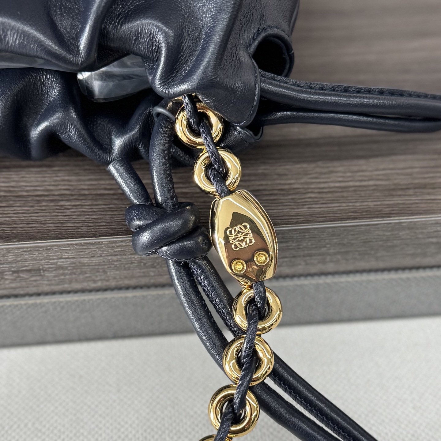 [TOP] LOEWE Flamenco Bag Lambskin 30×10.5×20cm - Navy Blue