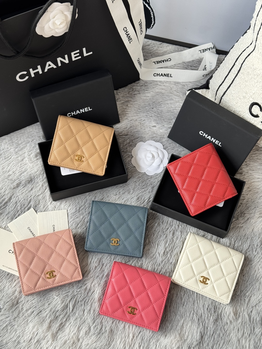 [TOP] CHANEL Wallets Calfskin 12x12x3cm - 6 Color&GHW