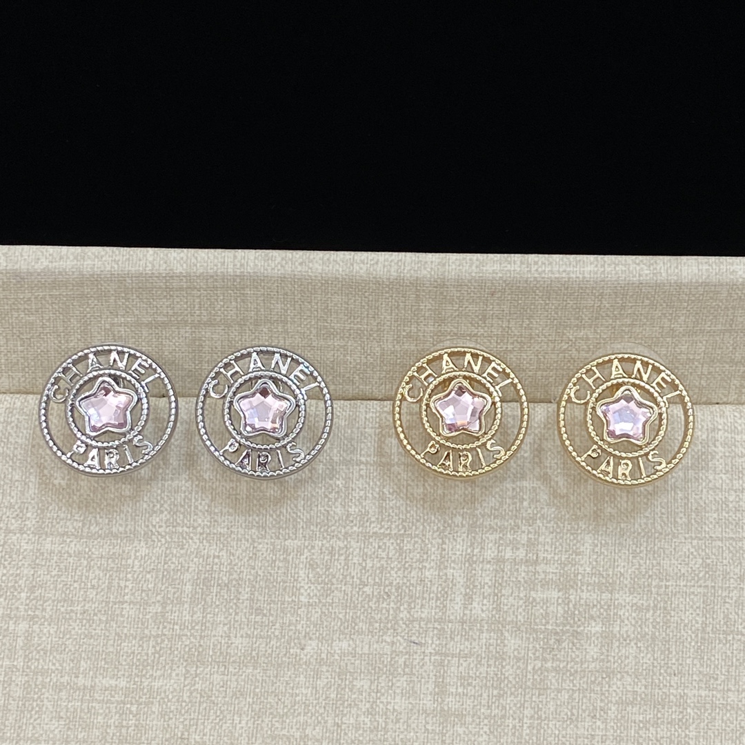 [TOP] CHANEL CC Circle Earrings- 2 Colors