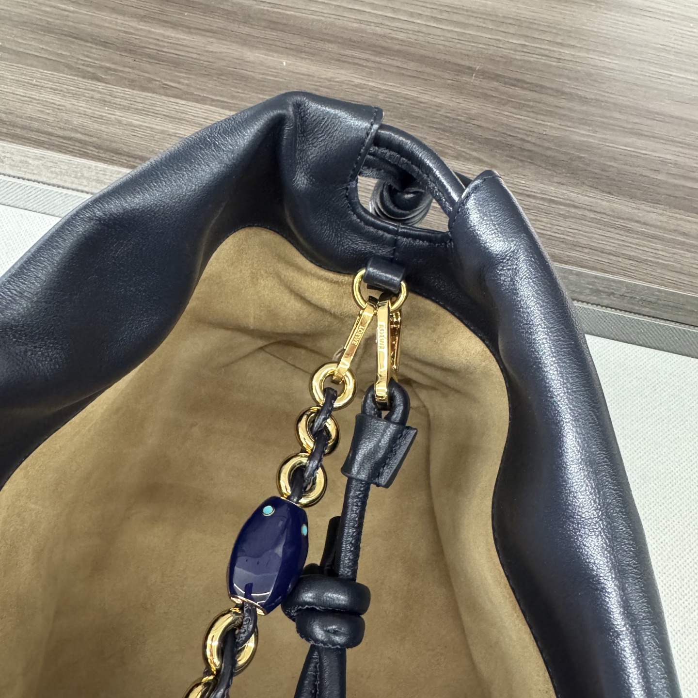 [TOP] LOEWE Flamenco Bag Lambskin 30×10.5×20cm - Navy Blue