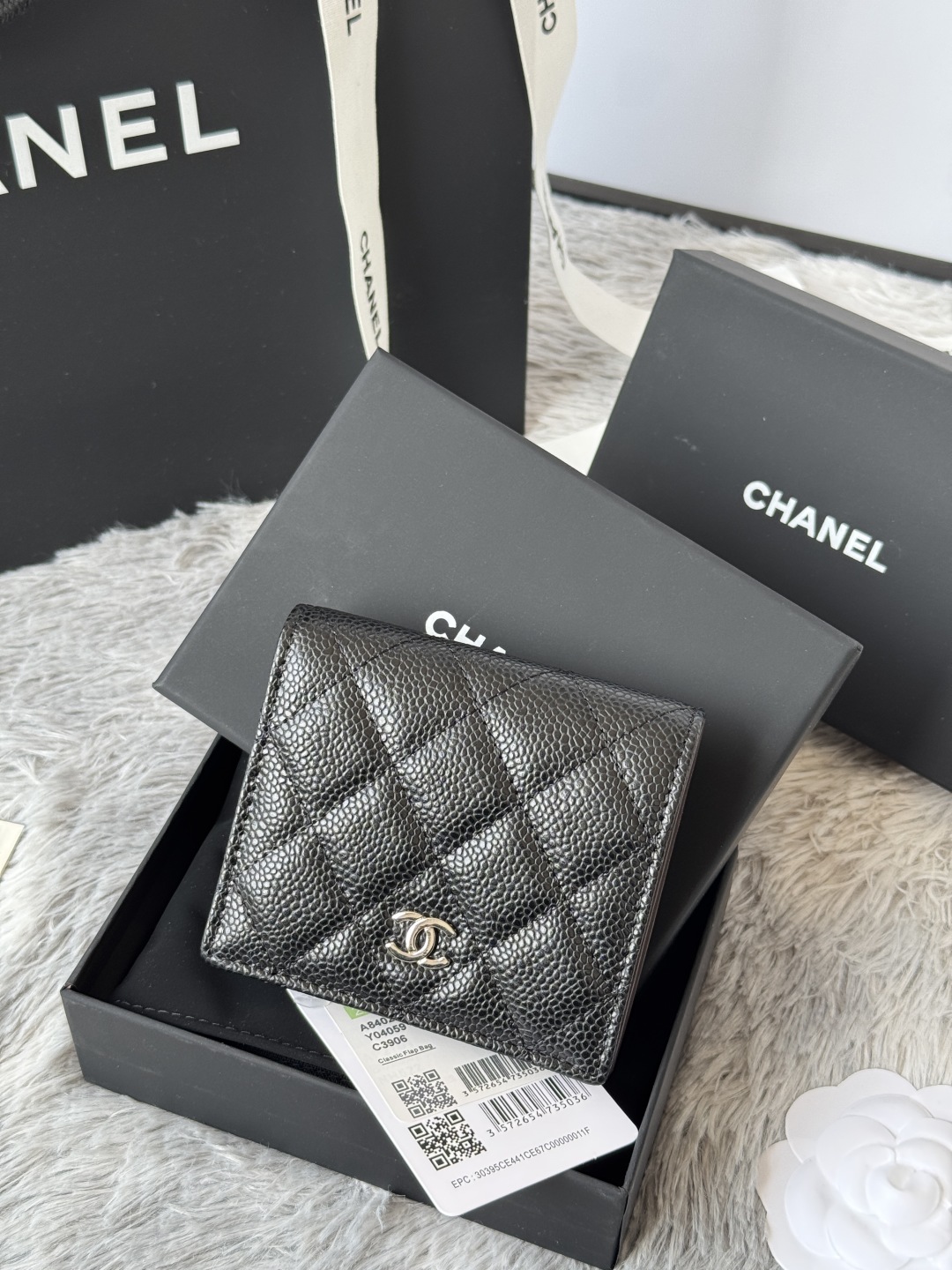 [TOP] CHANEL Wallets Calfskin/Lambskin 12x12x3cm - Black&GHW/SHW