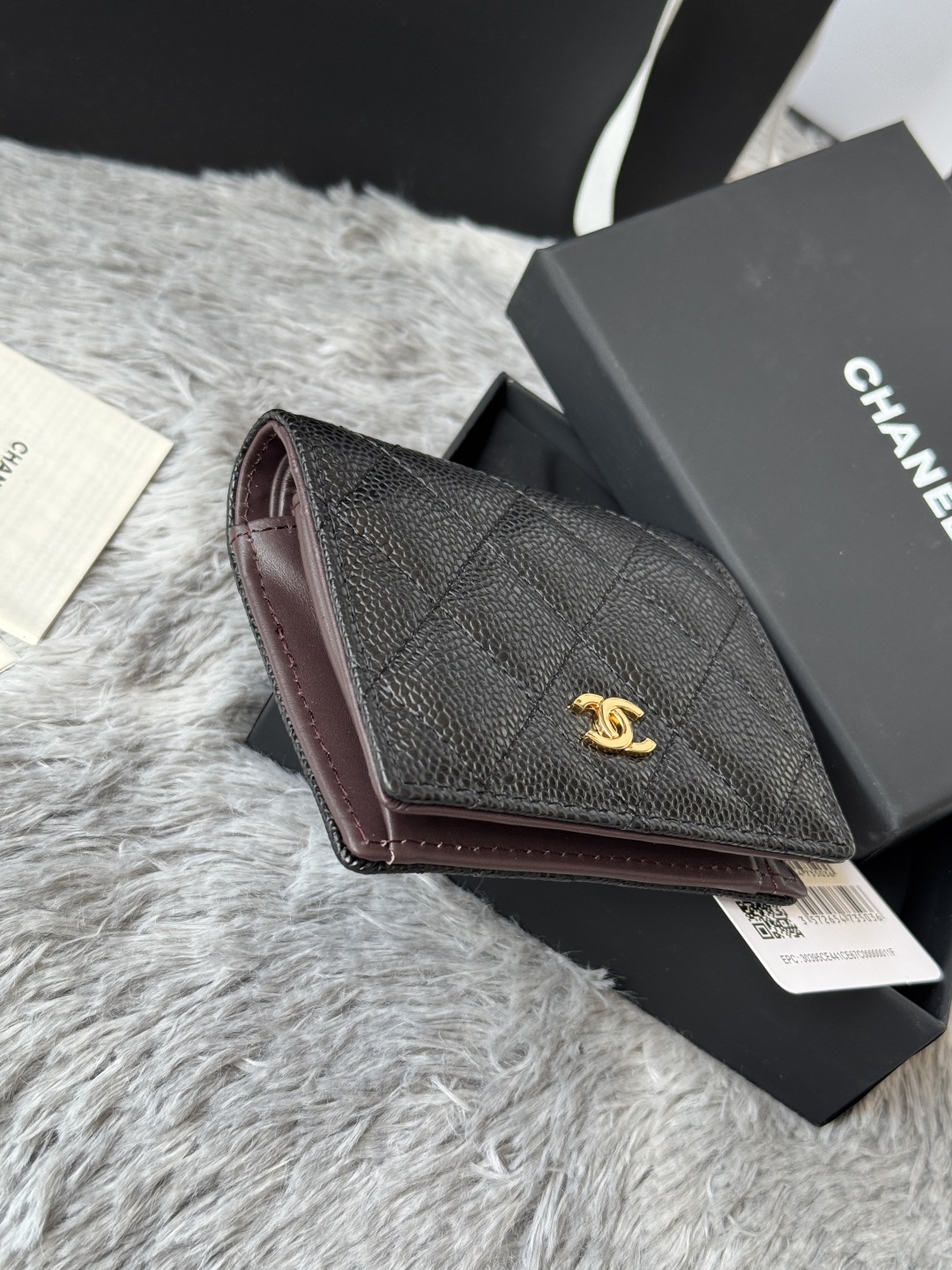 [TOP] CHANEL Wallets Calfskin/Lambskin 12x12x3cm - Black&GHW/SHW