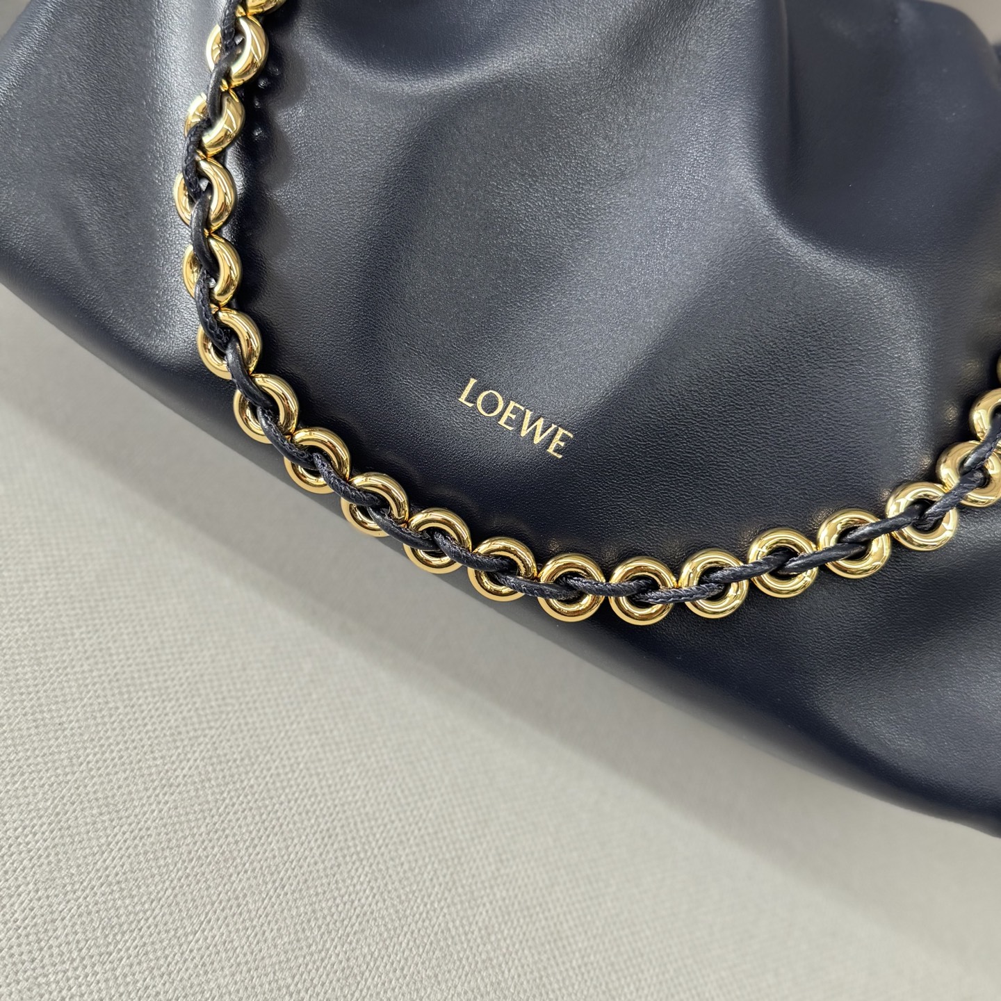 [TOP] LOEWE Flamenco Bag Lambskin 30×10.5×20cm - Navy Blue