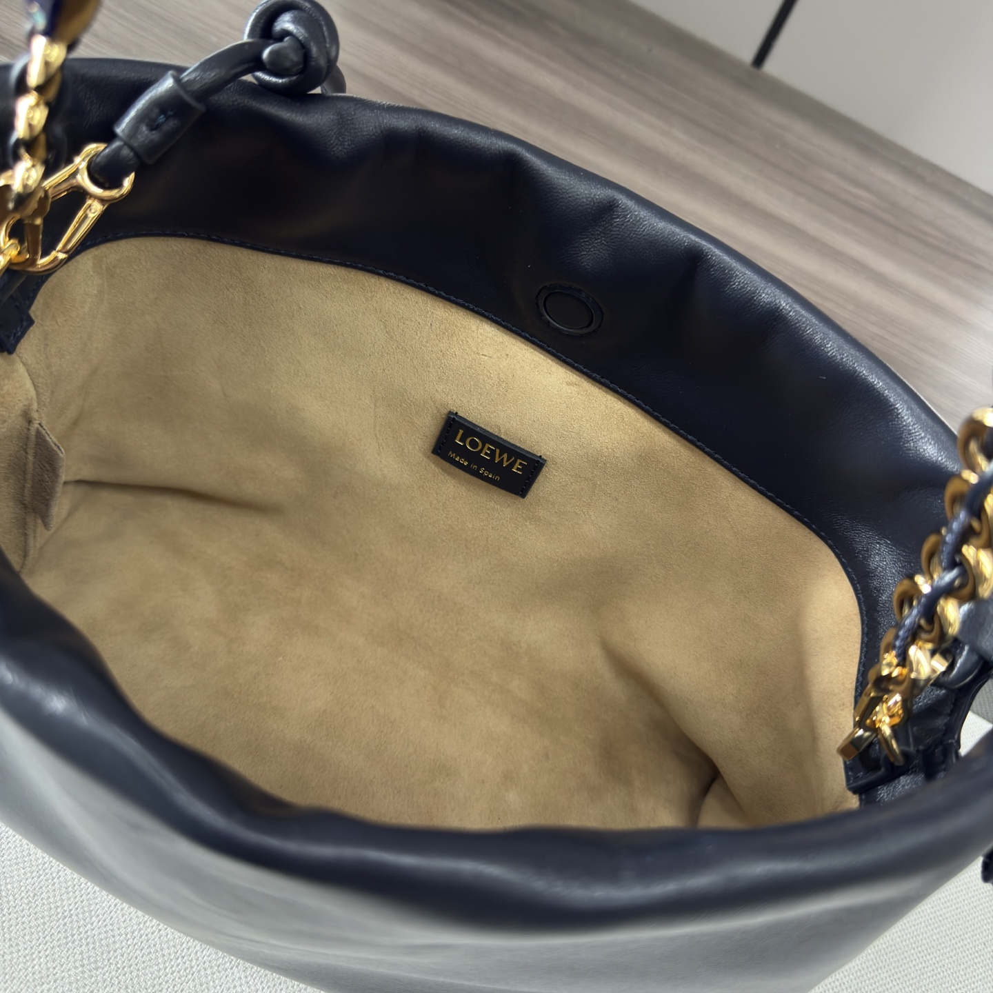 [TOP] LOEWE Flamenco Bag Lambskin 30×10.5×20cm - Navy Blue