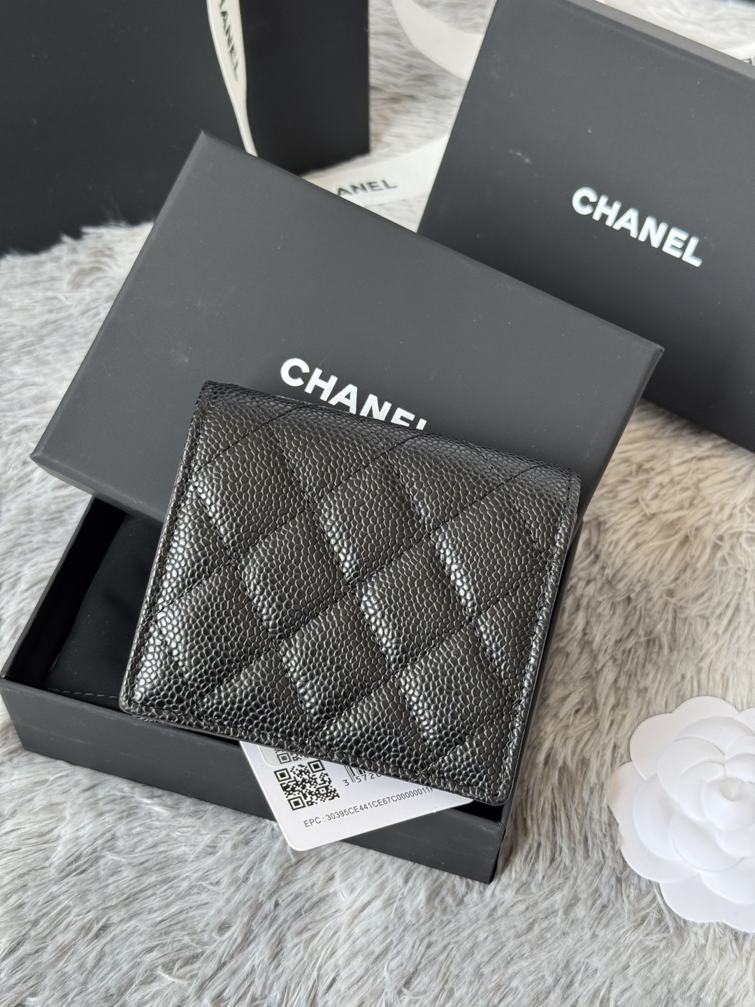 [TOP] CHANEL Wallets Calfskin/Lambskin 12x12x3cm - Black&GHW/SHW