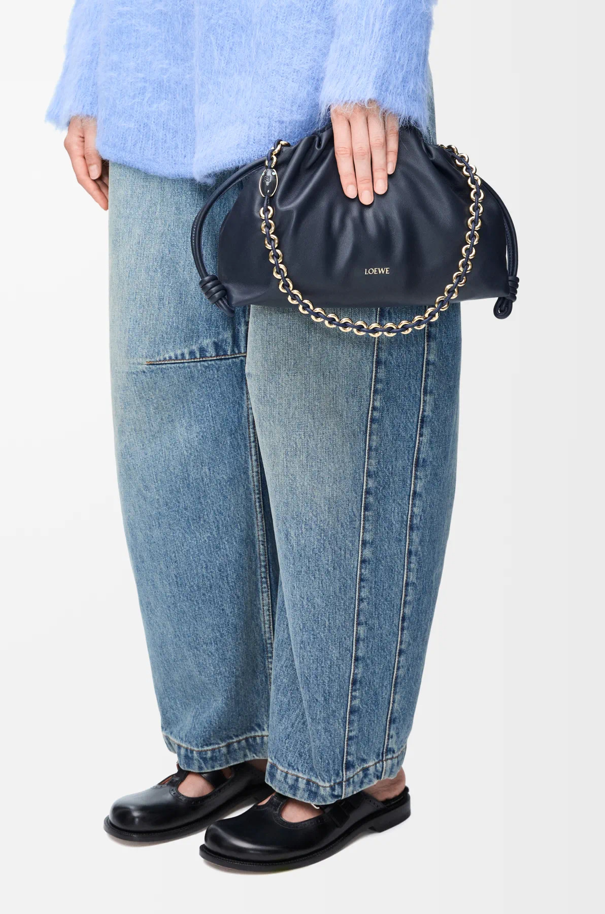 [TOP] LOEWE Flamenco Bag Lambskin 30×10.5×20cm - Navy Blue