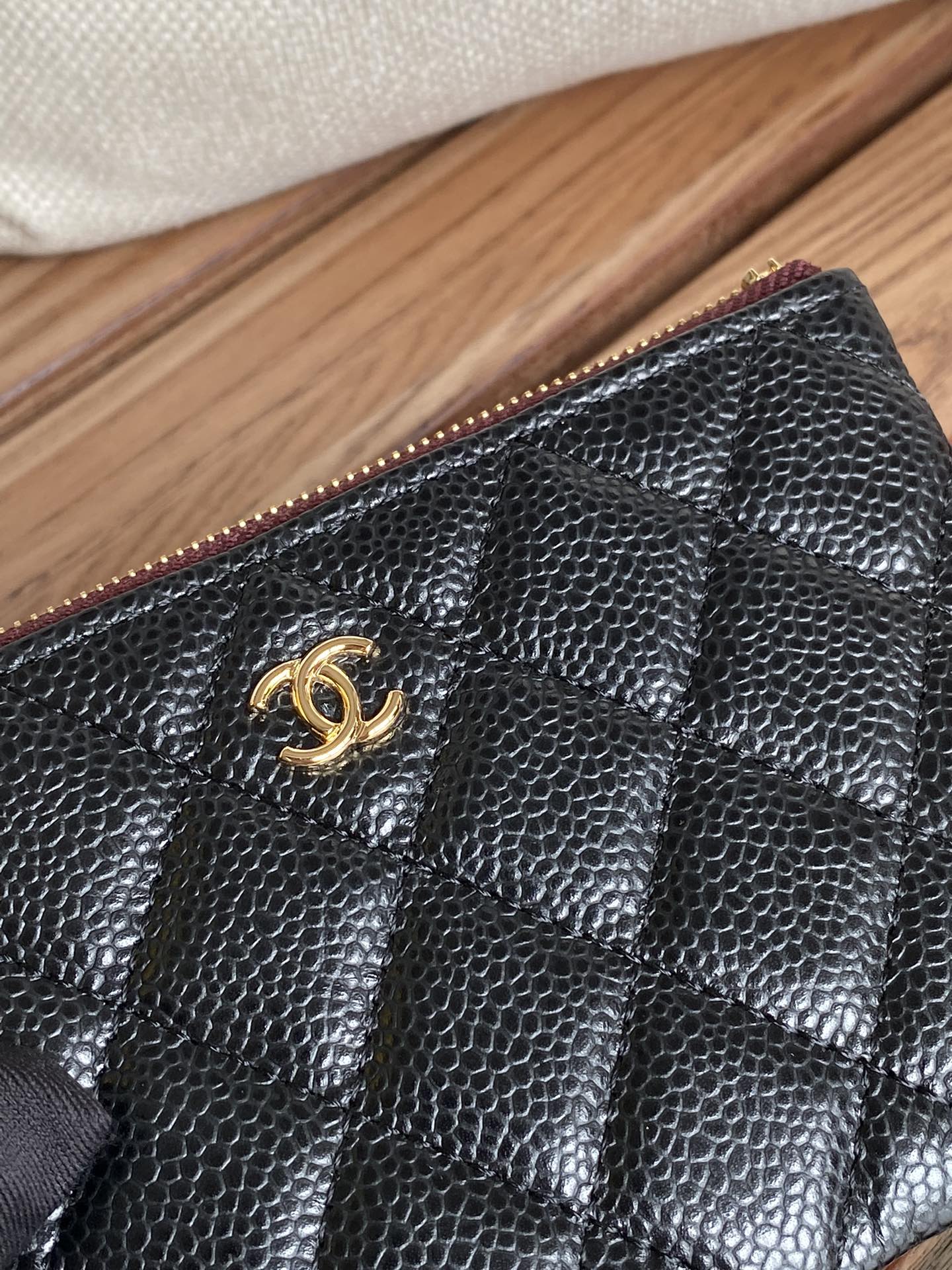 [TOP] CHANEL Lozenge Wallet Calfskin/Lambskin 15x8.5cm - Black&GHW/SHW