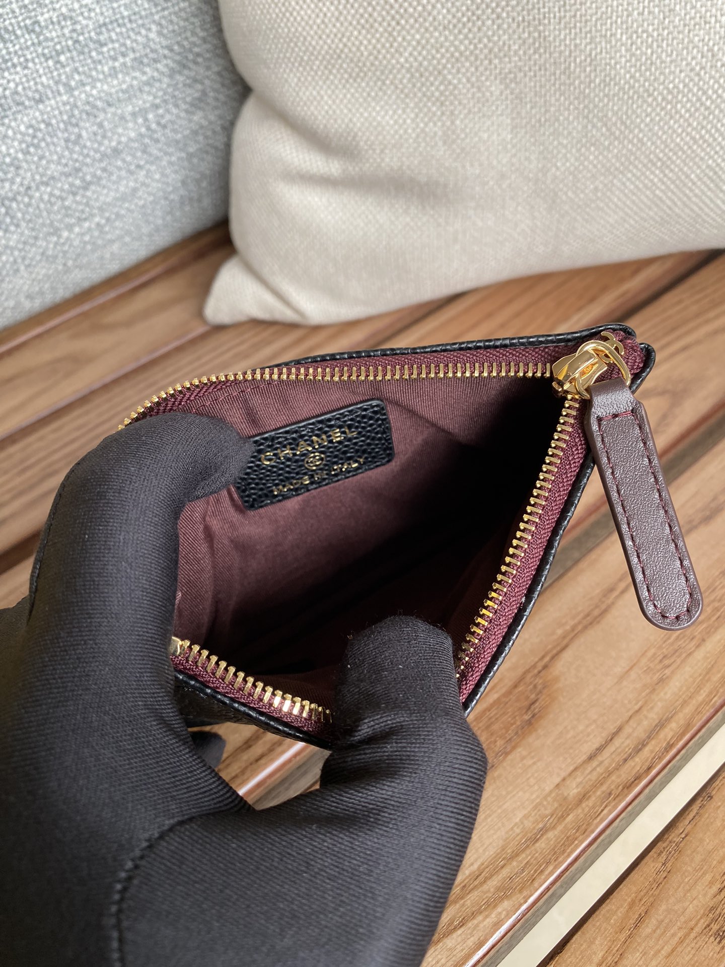 [TOP] CHANEL Lozenge Wallet Calfskin/Lambskin 15x8.5cm - Black&GHW/SHW