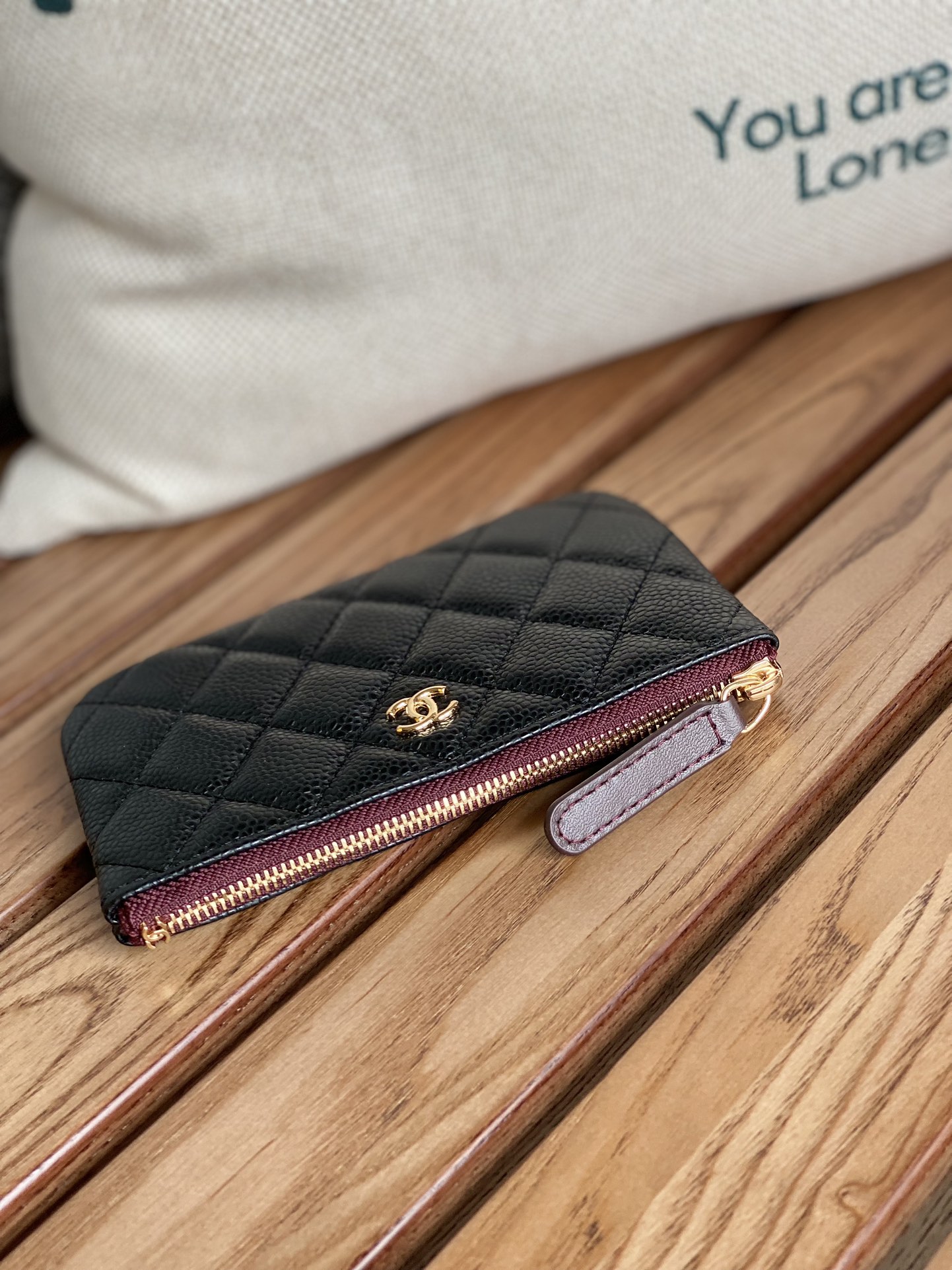 [TOP] CHANEL Lozenge Wallet Calfskin/Lambskin 15x8.5cm - Black&GHW/SHW