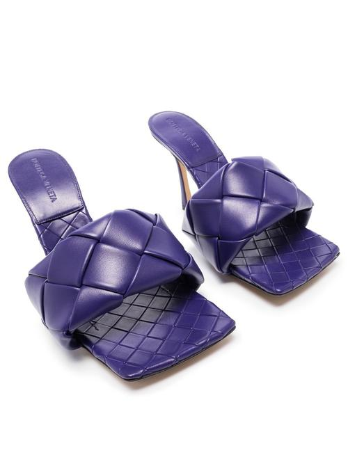[TOP] Bottega Veneta BV  Leather Heeled Sandals - Purple