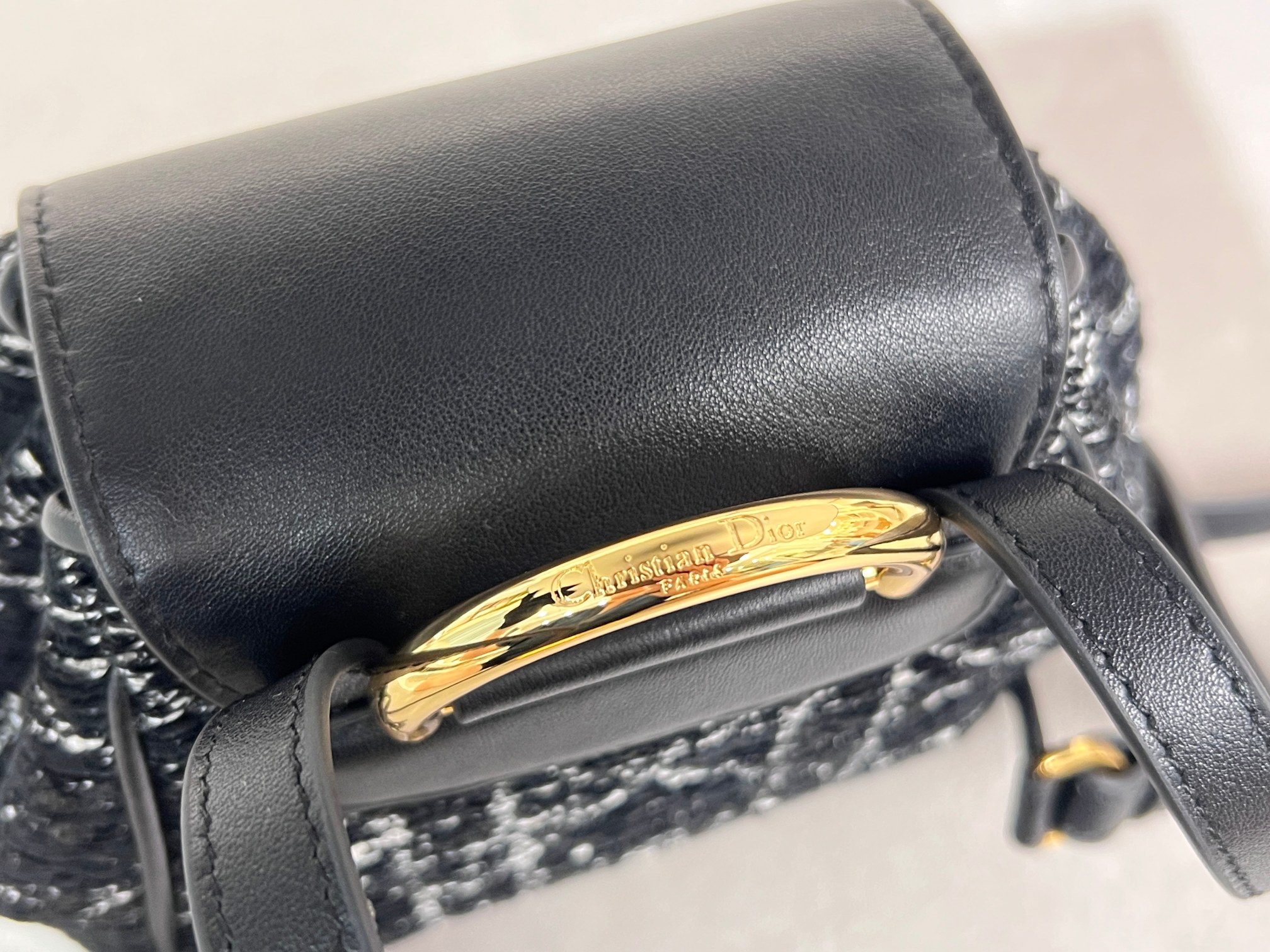 [TOP] Christian Dior Caro Backpack 19.5×18.5×8.5 cm - Black