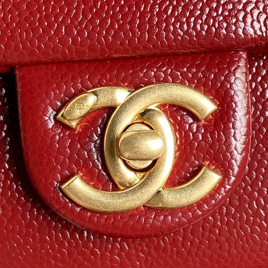 [TOP] CHANEL Clutch Bag Cowhide - Red