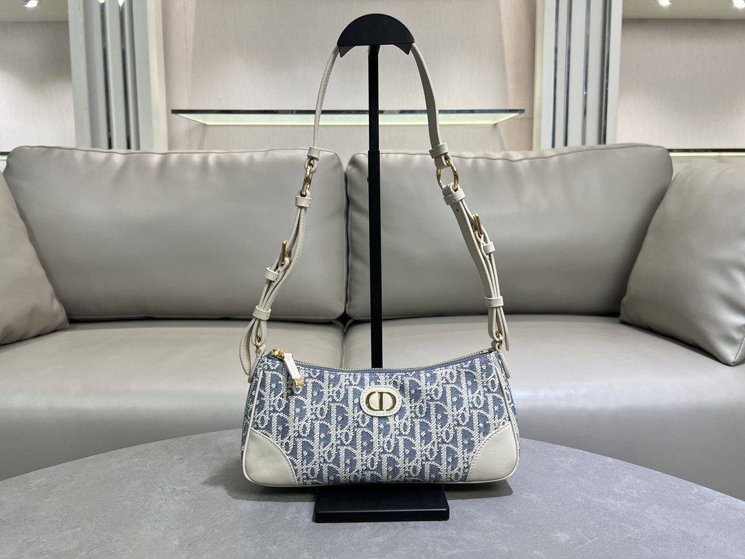 [TOP] Christian Dior Cigale Bag 26×12×7cm -Blue
