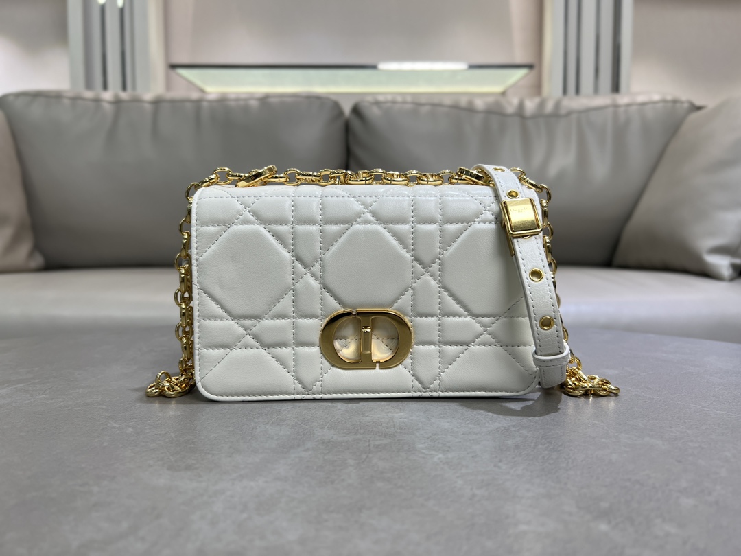 [TOP] Christian Dior Caro Bag Chain Box Bag 20×13×7cm -  4 Colour