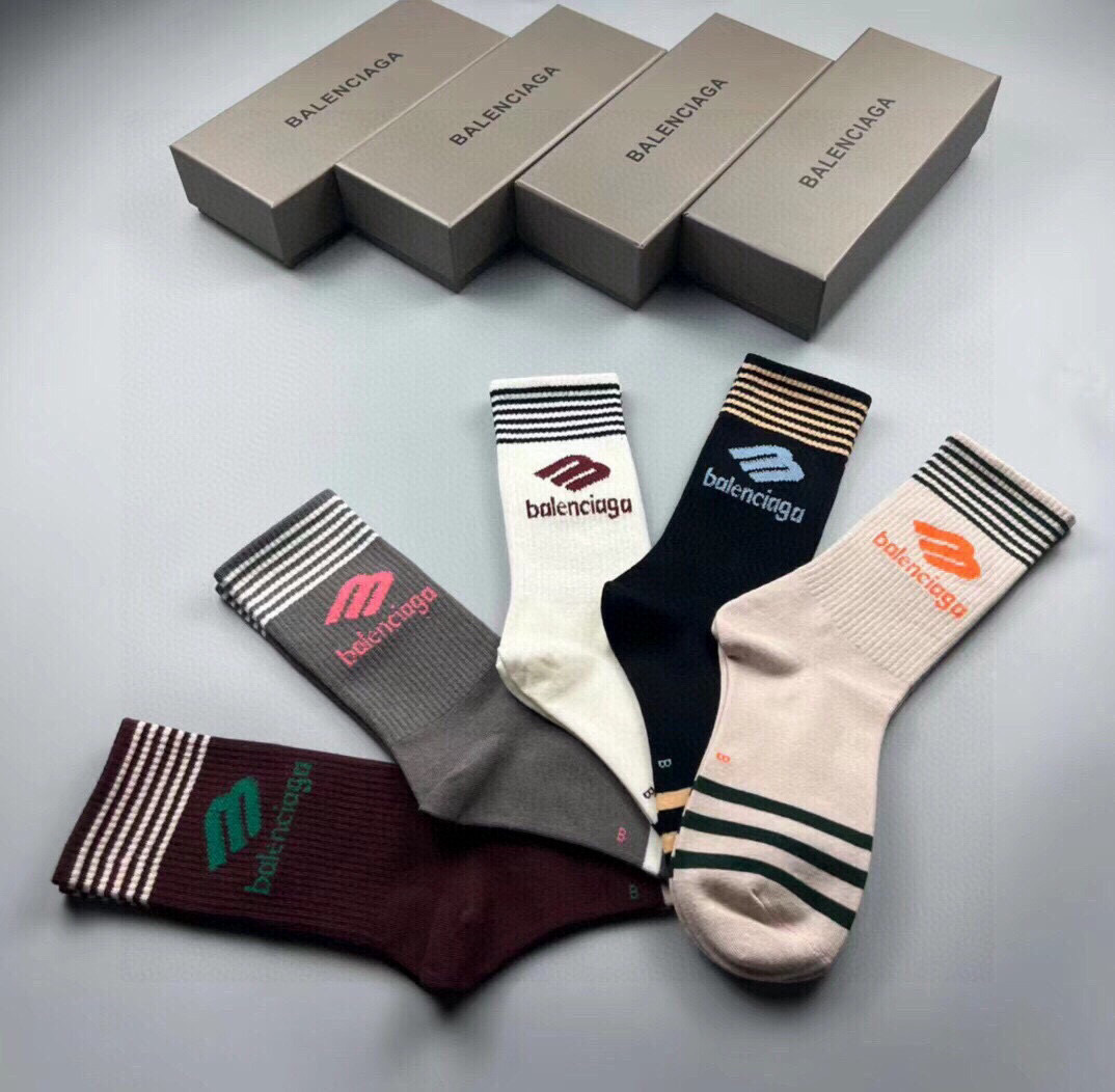 [TOP] BALENCIAGA Socks - 5 Pieces as a Set