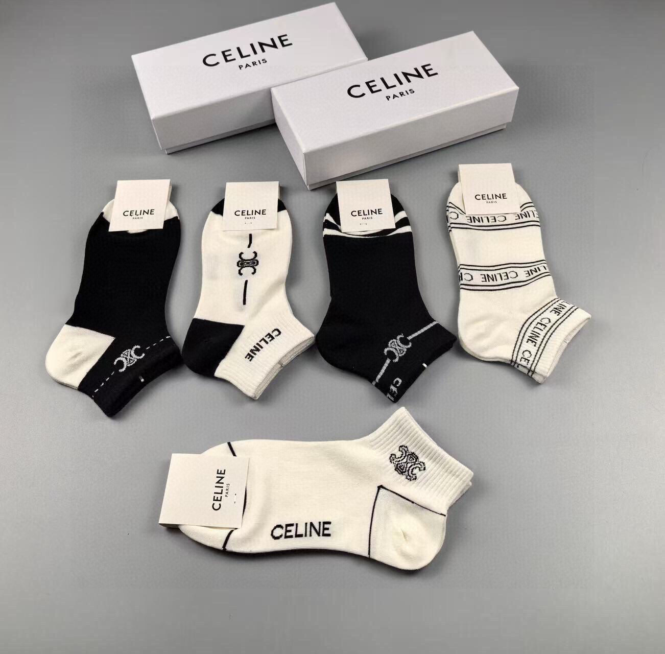 [TOP] CELINE Socks - 5 Pieces as a Set