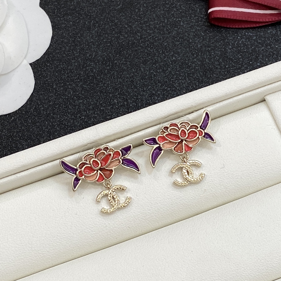 [TOP] CHANEL CC Earrings - Gold